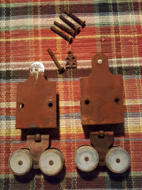 Barn Door Rollers Primitive Shop Barn Garage Antique FARM Farmhouse Vintage 5