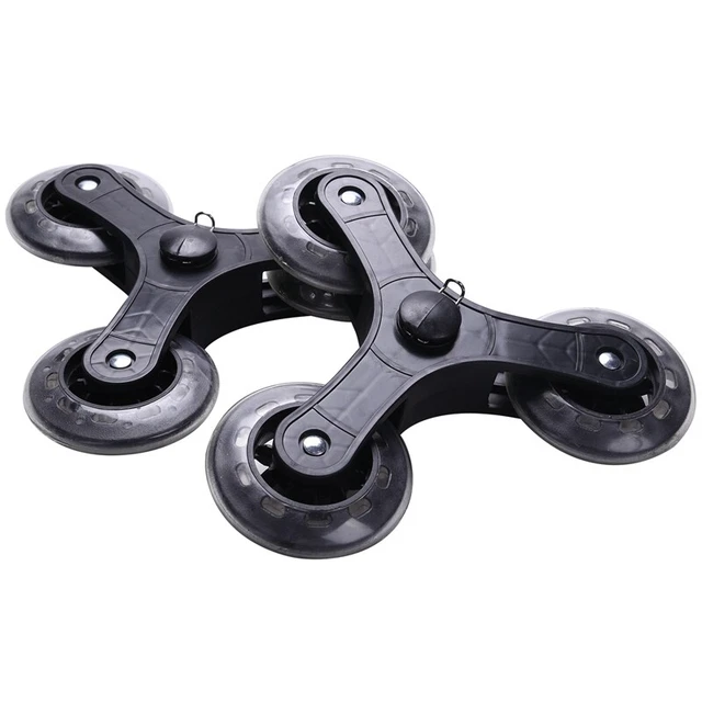 2Pcs/Set Black Shopping Cart Trolley Caster Luggage Suitcase Roller Replace A5I8