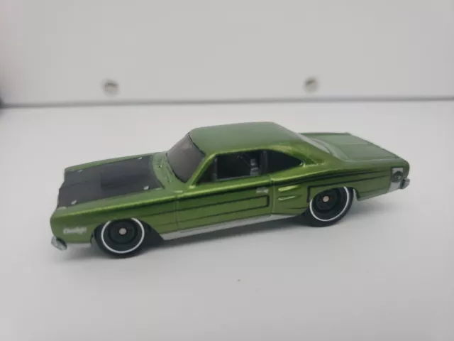 HOT WHEELS GARAGE Dodge Coronet Super Bee Olive Green With Real Riders Loose PicClick