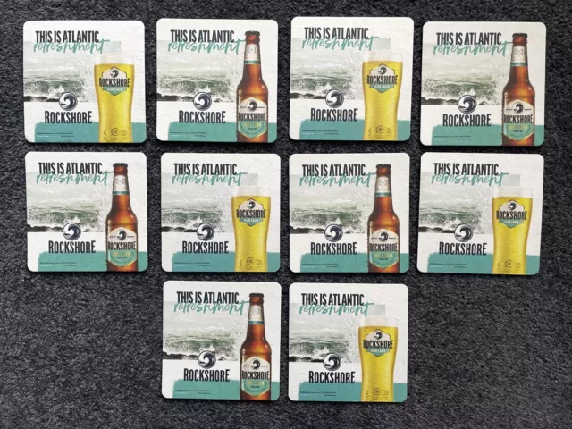 10 Rockshore Irish Lager Beer Mats  - Home Bar / Pub Experience