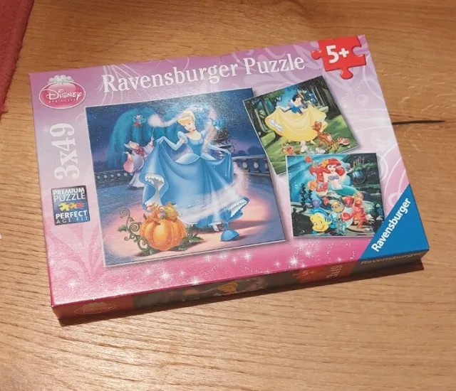 3 x 49 Teile Ravensburger Kinder Puzzle Disney Prinzessinnen 09339