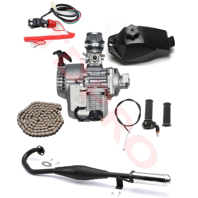Kit Moteur 49cc 2 Temps Avec Pullstart - Pour Mini Dirt Bike, Scooter, Pocket ATV