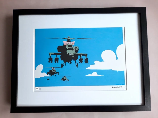 Banksy Original M Arts Edition Lithographie Signée Numérotée /150 + CADRE INCLUS