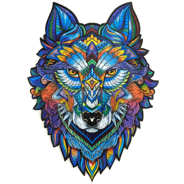 Unidragon Wooden Jigsaw Puzzles "Majestic Wolf" Wooden Puzzles for Adults - S