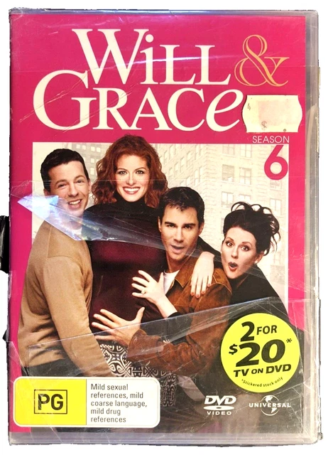 Will & Grace : Complete Season 6 DVD (2003) Region 4 Brand New Sealed