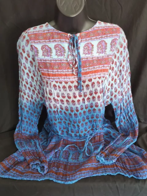 Women's Gypsy Rose Peasant Top. Freestyle Size.