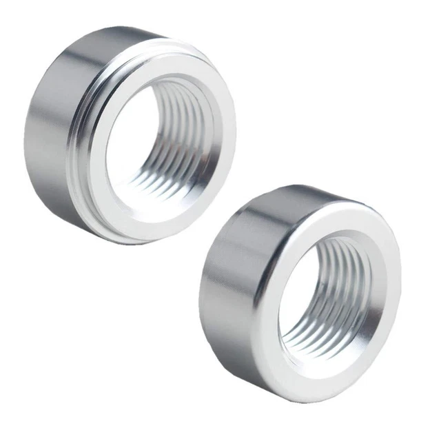 Pair 3/8"  NPT Pipe Thread Aluminum Weld On Fitting Bung (Silver)