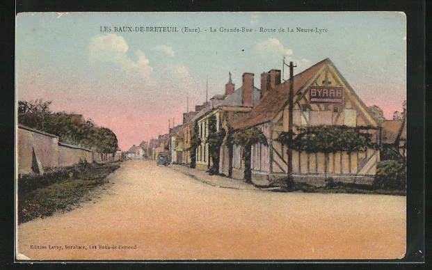 CPA Les-Baux-de-Breteuil, La Grande-Rue, Route de La Neuve-Lyre