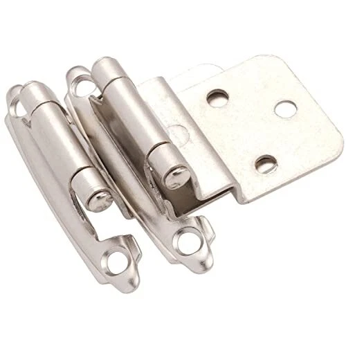 DecoBasics 3/8" Inset Cabinet Hinges Brushed Nickel 25 Pair -50 Pcs Offset Se...