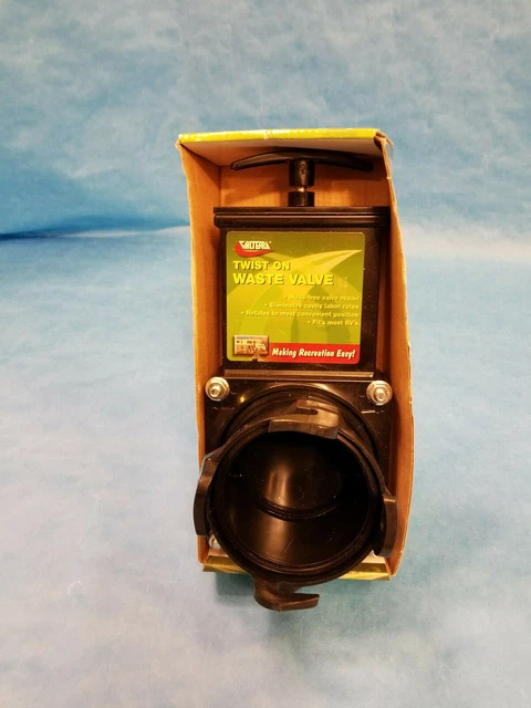 Valterra T58 Twist On Waste Valve Mess Free Waste Valve Black ~ New