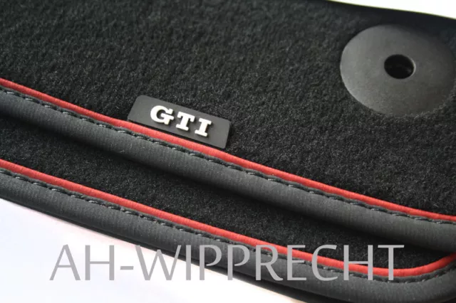 ORIGINAL VW GOLF 7 5G GTI Fußmatten schwarz/rot Velours