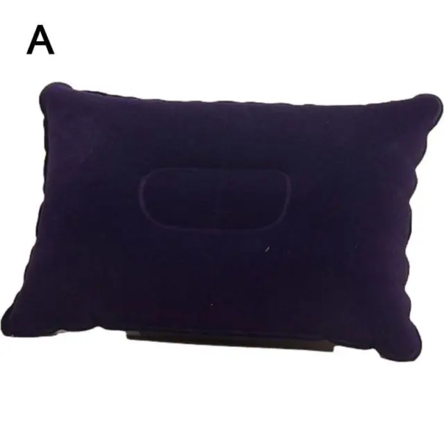 Dark Purple Inflatable Camping Pillow Blow Up Festival Outdoors Cushion Trave K2