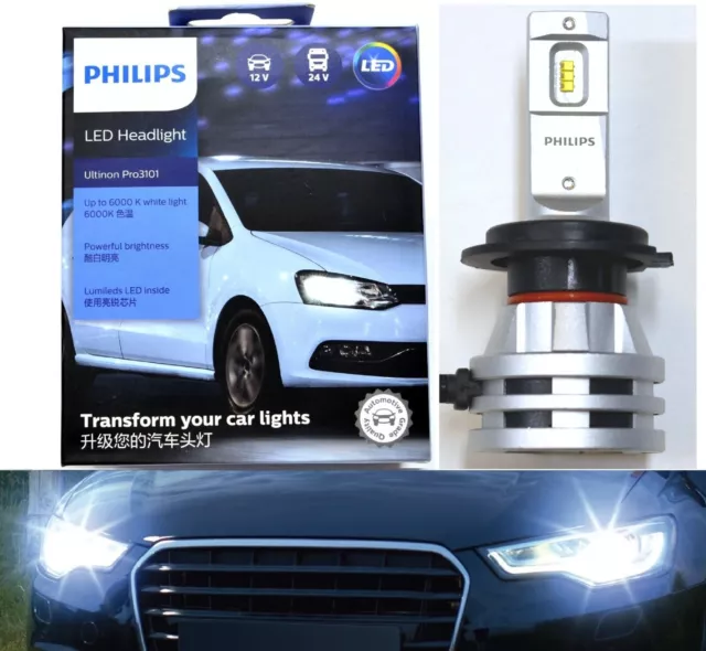 Philips Ultinon Pro3101 LED White H7 Two Bulbs Head Light Turn Cornering Upgrade