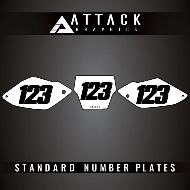 Attack Graphics Number Plate Backgrounds For Honda CRF250R 2005