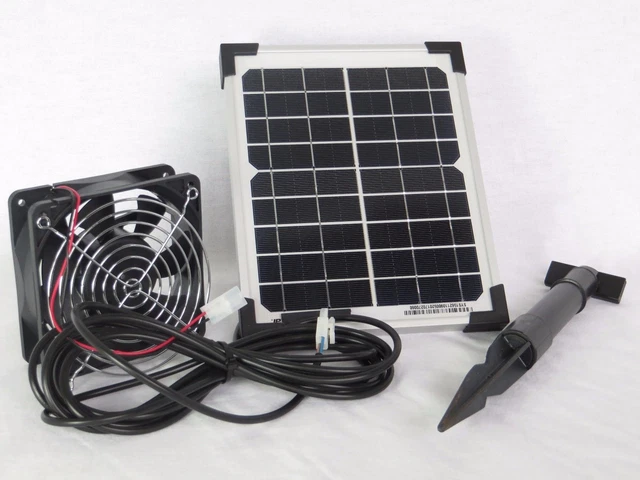 Solar Ventilator Set Mit 2 Lüftern - Perfekt Für Gewächshaus & Hühnerstall