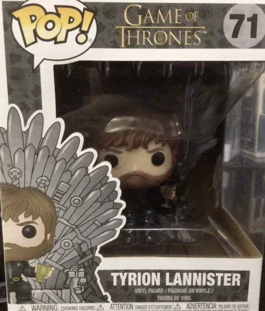 Funko POP Game of Thrones Figure TYRION LANNISTER Sitting on  Iron Throne #71