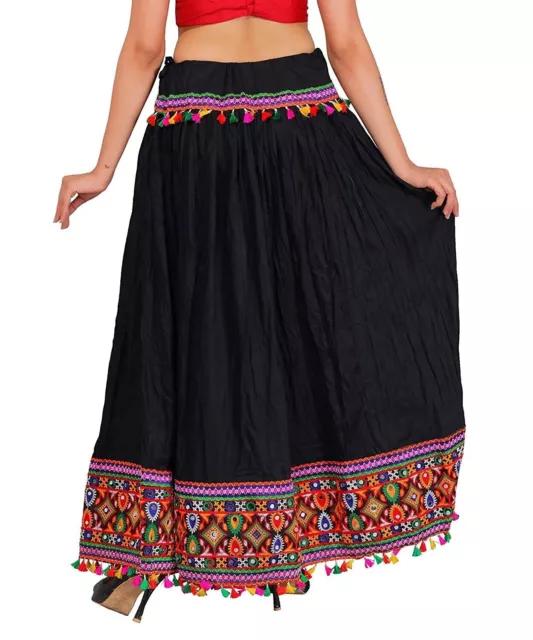 Boho Gypsy Old Kuchi Embroidery Banjara Skirt Tribal Ethnic Embroidered Skirt 01 2