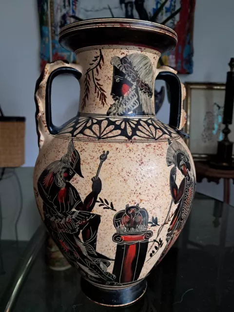 AMPHORE/VASE GREC/AUTHENTIQUE COPIE Avec Son Cachet De Plomb  Et Son ESTAMPILLE!