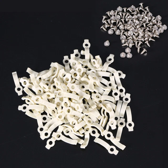 100 Pieces Clear One-Side Fixing Clips Strip Light Mounting Brackets For Fixing 3528/5050 LED Waterproof Strip Drop Shipping
