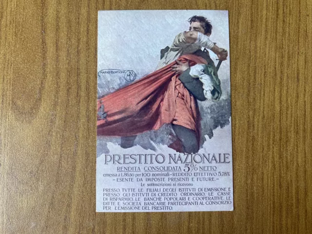 Cartolina Prestito Nazionale Illustrata Mario Borgoni Non Viaggiata  Be