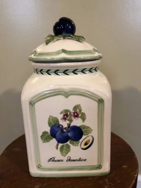 Beautiful Villeroy and Boch French Garden Canister Plum Medium