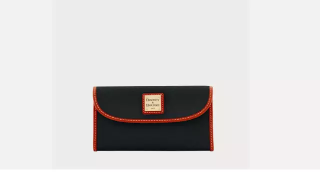 Dooney & Bourke Wallet, Pebble Grain Continental Clutch Wallet, Black, NEW