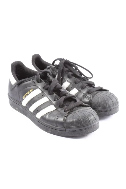 ADIDAS Basket à lacet Dames T 37,5 noir-blanc cassé-doré style décontracté