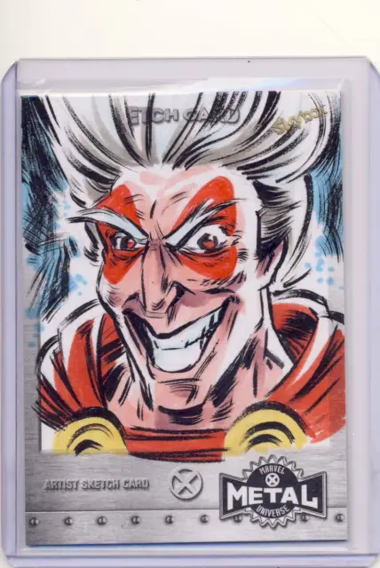 2021 Marvel X-Men Metal Universe Sketch Etch Card Crosby Wildside