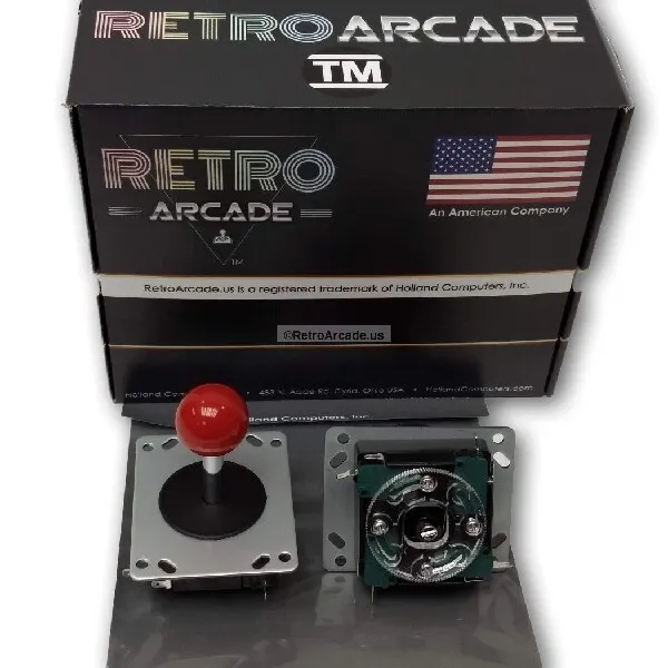 RetroArcade.us Classic balltop Arcade Joystick Red Ball Design 4 or 8-way JS19