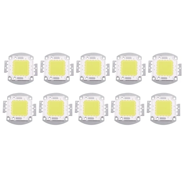 10 x chip LED 100 W 7500 LM lampada faretto luce lampadina alta integrata DB9K5