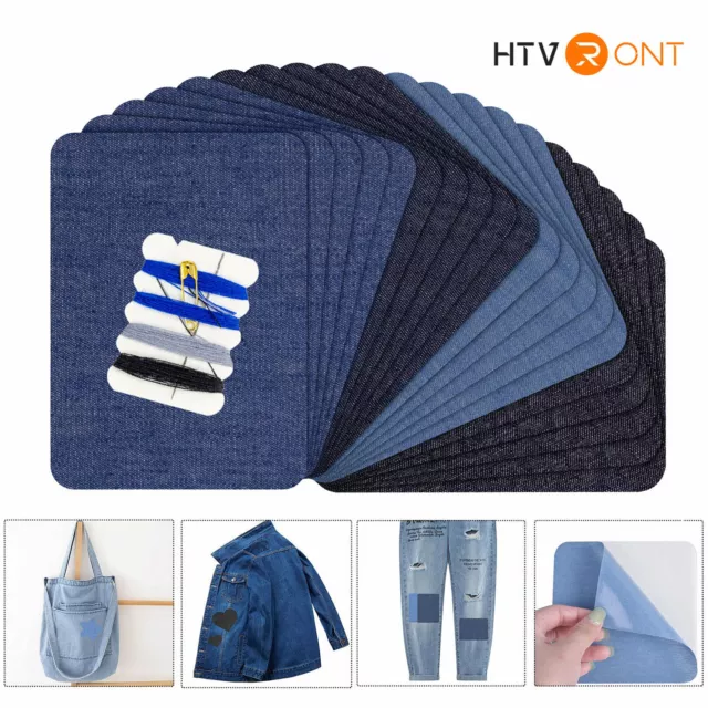 Iron on Patches for Clothing Repair 20PCS Jeans Denim Patches Kit 3" by 4-1/4"