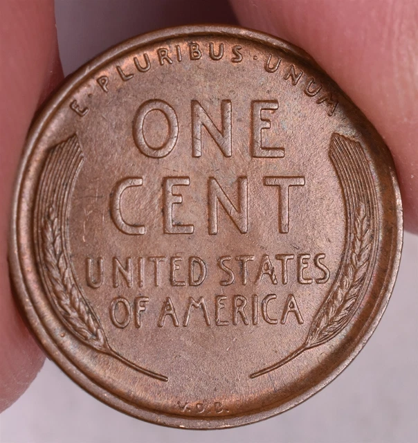 1909 VDB Lincoln Wheat Penny Cent - AU/BU 2