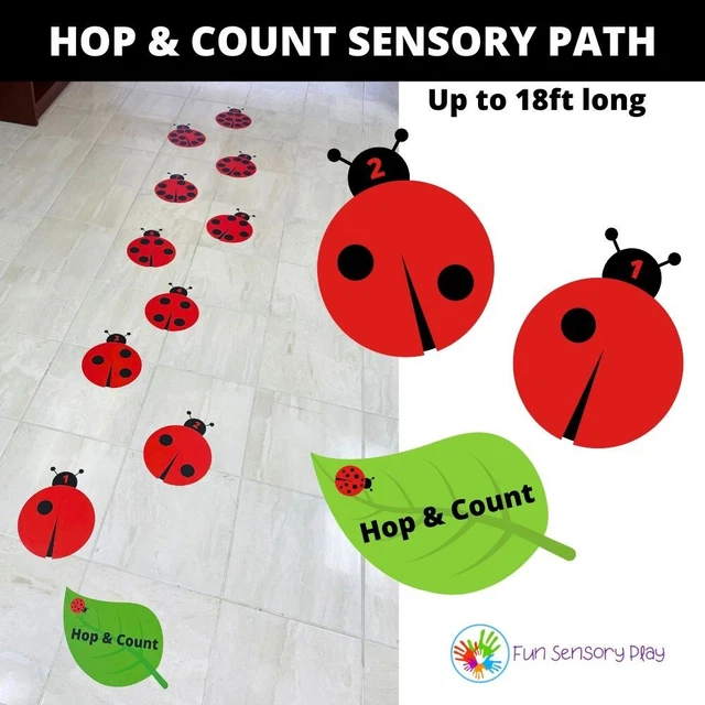 SENSORY PATH Ladybug Hop & Count, Sensory Pathway for Schools