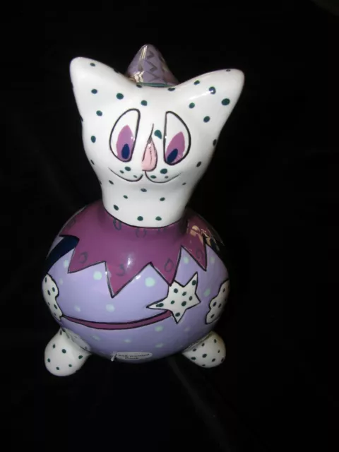 GANZ Tooth Fairy Cat Bank Purple, White, Teal EXCELLENT