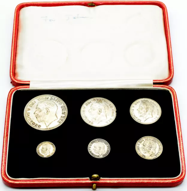 Coin Silver Proof George V 1927 Year Set Crown - Sixpence Boxed