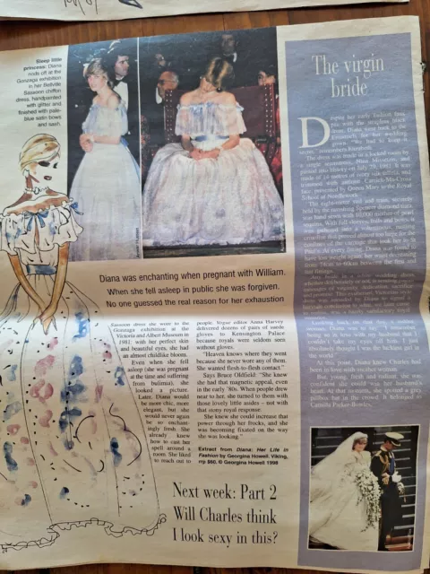 Lady Princess Diana 4 Part Paper Series A Life In Fashion Newspaper Collectible 2