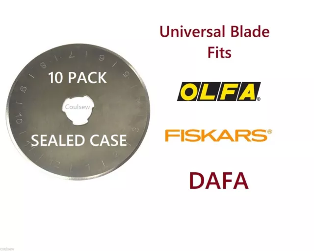 10 Rotary Cutter Spare Blades 45mm compatible with FISKARS