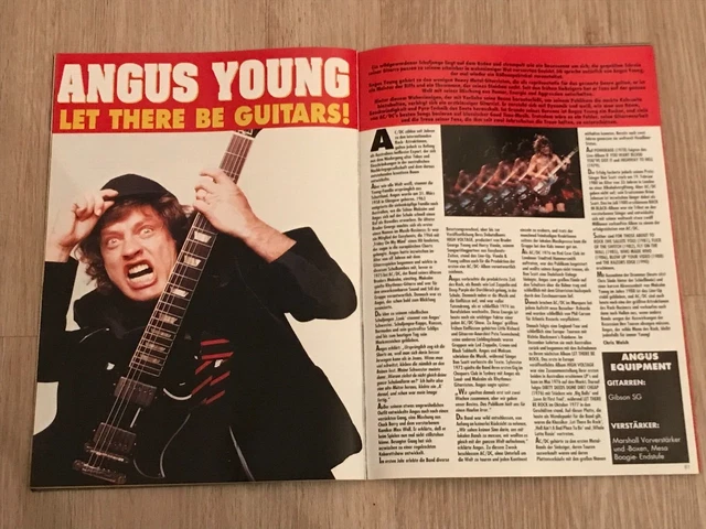 AC/DC ANGUS YOUNG - DIN A4 Poster plus Story 1992 EUR 1,00 - PicClick DE