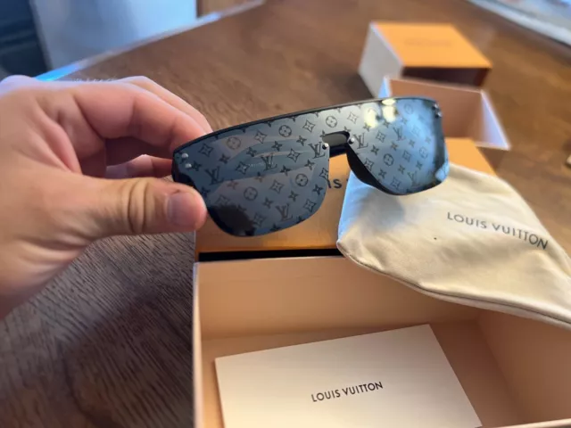 LOUIS VUITTON Sunglasses LV Waimea Black Monogram Z1082E Shades $194.94 -  PicClick