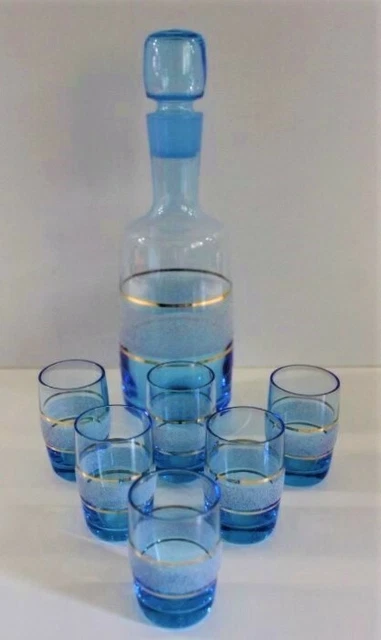 Service à liqueur granité vintage Europe de l'Est années 70