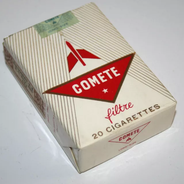 #07 alte 20er Zigarettenpackung COMETE Filter Long-Size 1960er Soft Pack Belgien