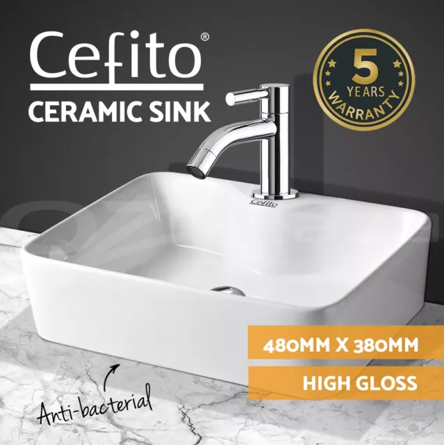 Cefito Bathroom Basin Ceramic Basins Sink Vanity Bowl Above Counter Hand Wash