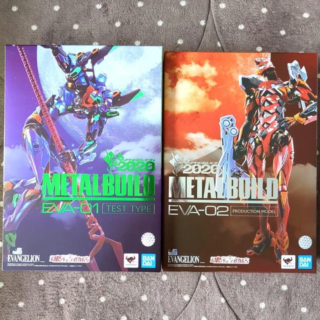 METAL BUILD EVA 2020 Evangelion Unit EVA-01 Test Type & EVA-02 Figure ...