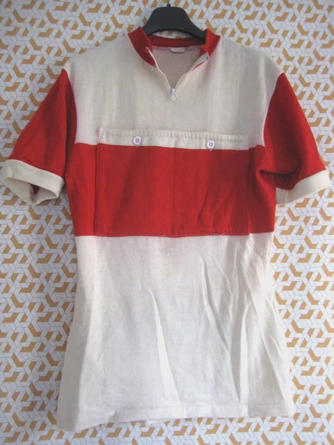 Maillot Cycliste Vintage Le Coq Sportif Années 70, Manches Longues, Taille M, Vert