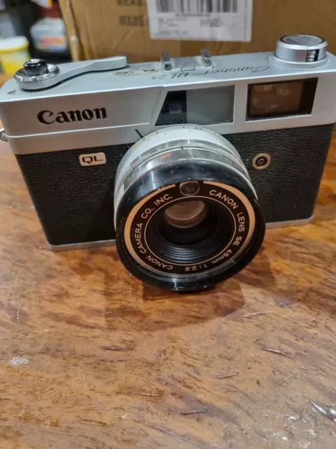 Canon Canonet QL25  35mm Film Camera, Parts Or Repair