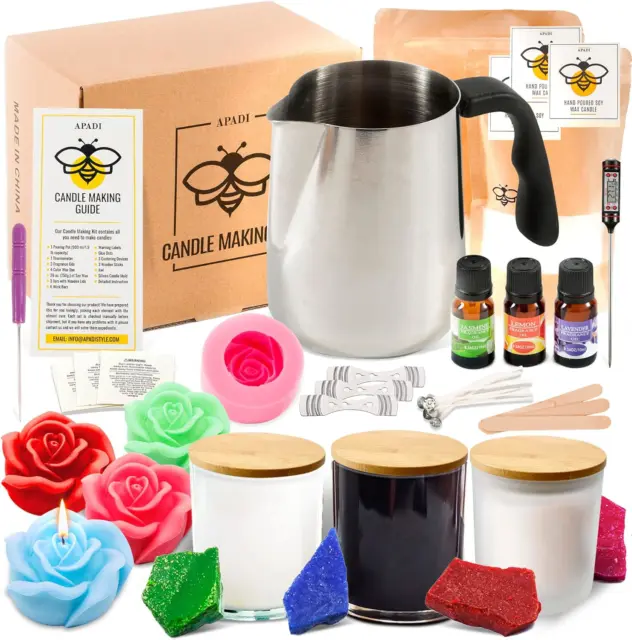 DIY Candle Making Kit for Adults –22 PCS All Inclusive with 2