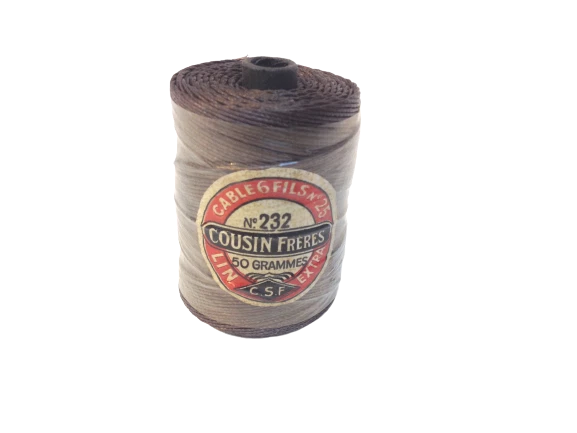 Fil de Lin Marron cable 6 fils Cousin 232  Tenax Bobine de 50 grammes