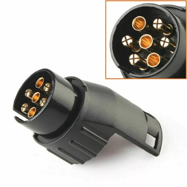 7 to 13 Pin Plug Trailer Truck Electric Adapter Towbar Towing Socket Converter