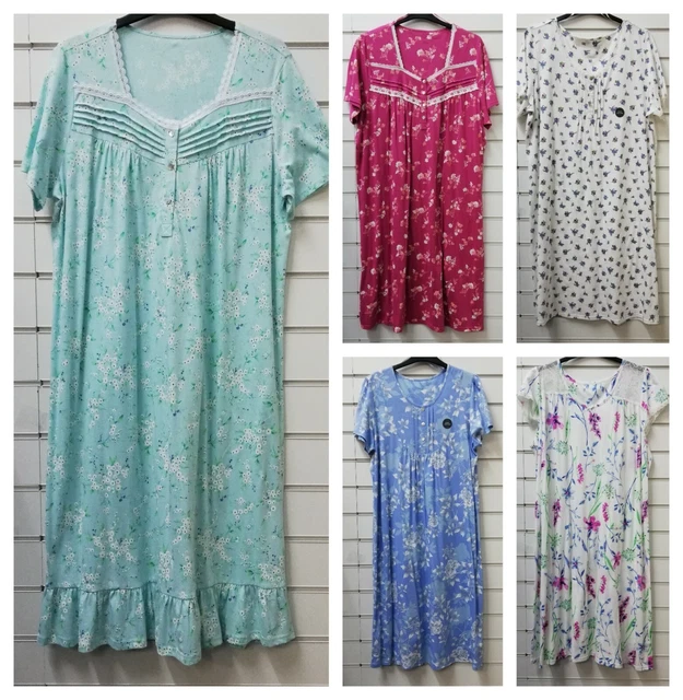 BONMARCHE PINK PURPLE heart sleeved ladies nighties size 16 18