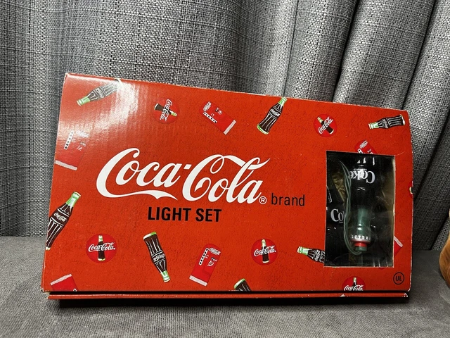 Coca Cola Christmas String Light Covers Set Coke Bottles 1993 New 14'
